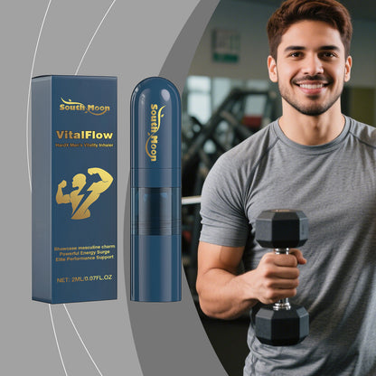 South Moon VitalFlow Men’s Aromatherapy Inhaler – Portable Refreshing Energy Support • Daily Wellness Care (2ml)