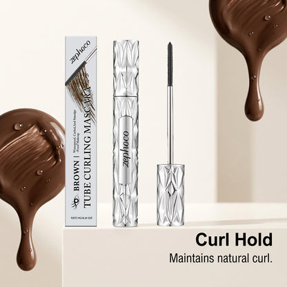 Mascara recourbant en tube Zephoco (Noir/Brun) – Formule waterproof allongeante et nourrissante pour les cils