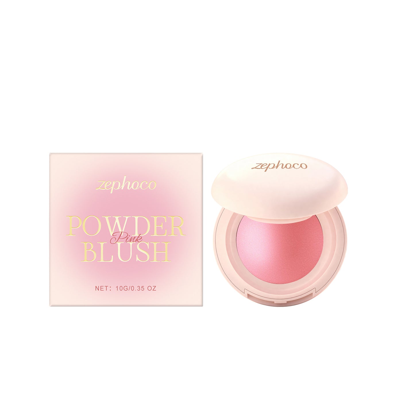 Zephoco Soft Luminous Powder Blush – Lightweight, Blendable Cheek Color