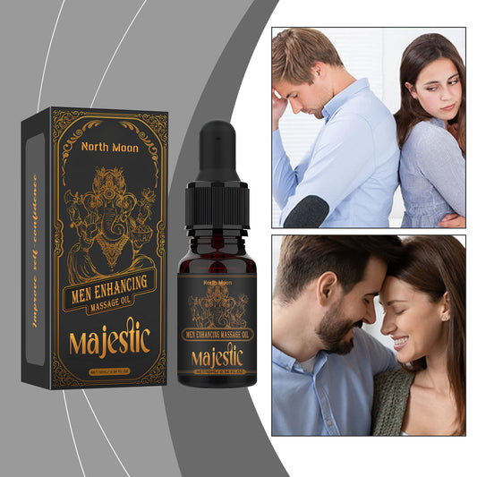North Moon Majestic Men’s Massage Oil – Lightweight Hydrating Body Care Oil (10ml)