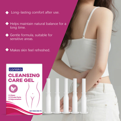 Laniska Women’s Cleansing Care Gel – Gentle Intimate Hygiene Support • Daily Fresh Comfort (15ml × 5pcs)