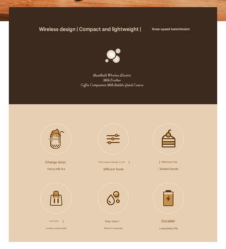 Rechargeable Handheld Milk Frother – Electric Coffee Foamer & Egg Beater for Home Use