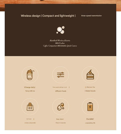 Rechargeable Handheld Milk Frother – Electric Coffee Foamer & Egg Beater for Home Use