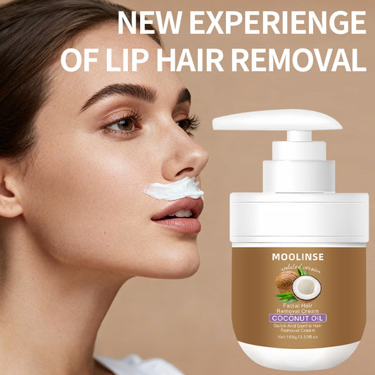 Coconut Oil Facial Hair Removal Cream – Gentle & Smooth Skin Care
