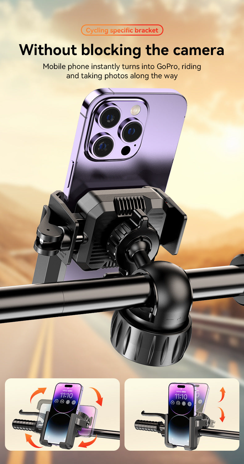 Anti-Vibration Bicycle Phone Mount – Secure Handlebar Holder for Cycling & Recording
