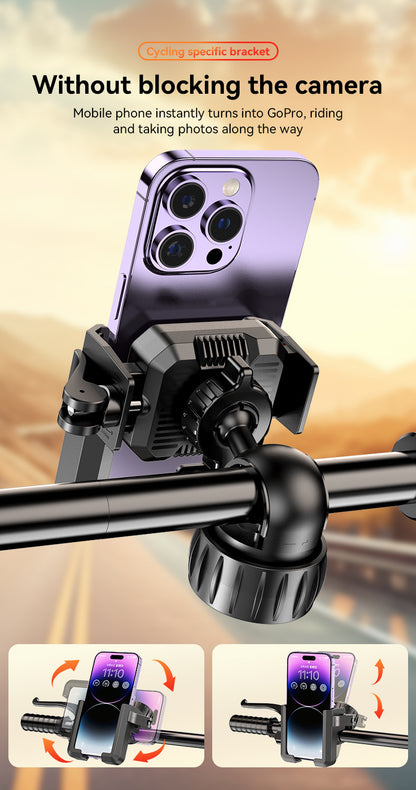 Anti-Vibration Bicycle Phone Mount – Secure Handlebar Holder for Cycling & Recording