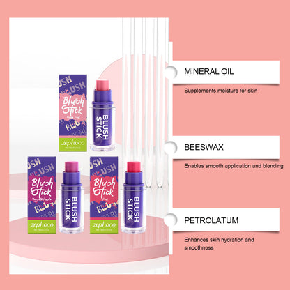 Zephoco Cream Blush Stick – Creamy Blendable Color for Natural Cheeks