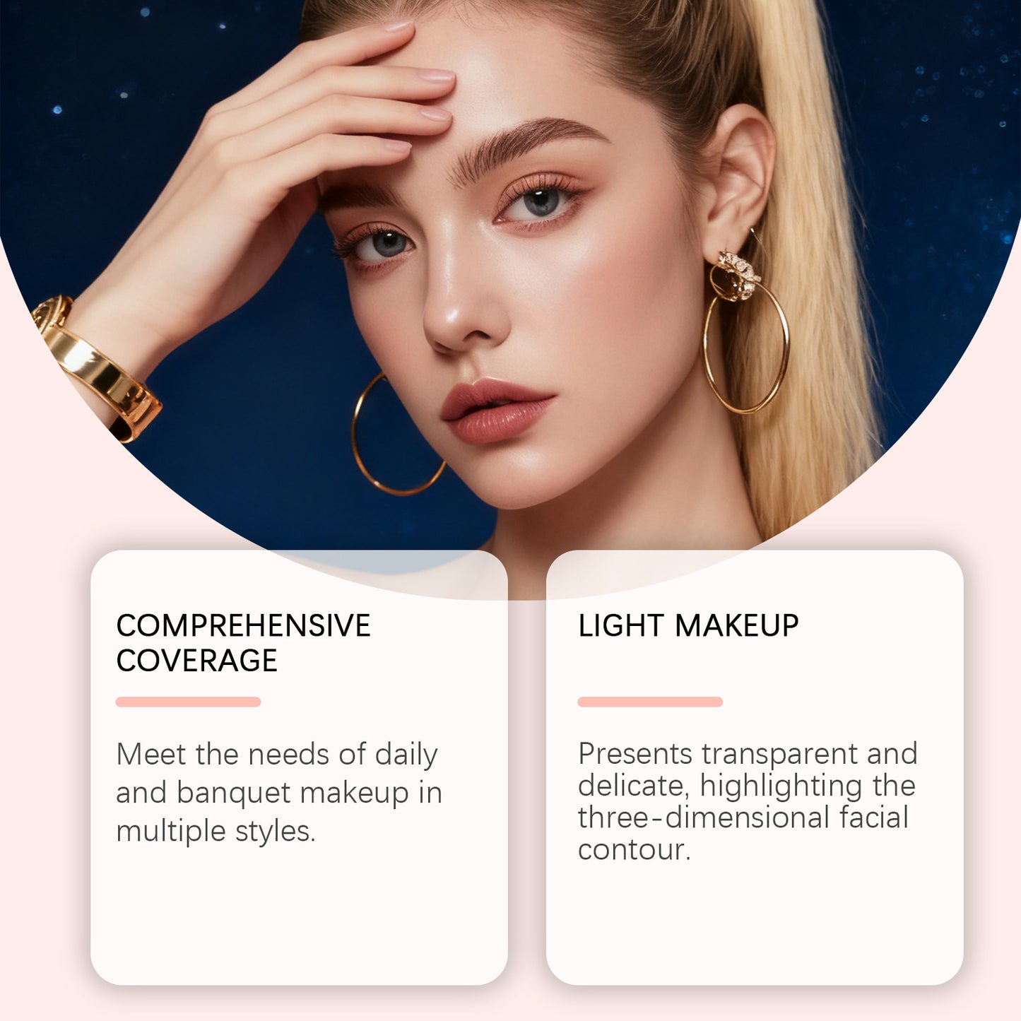 Palette de maquillage tout-en-un Zephoco – Fard à paupières, blush et highlighter avec pinceau pour une utilisation quotidienne et pour offrir