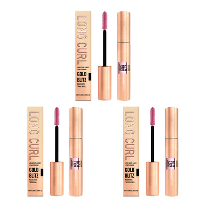 Zephoco Gold Blitz Lightweight Mascara – Buildable Lash Definition & Shimmer Finish