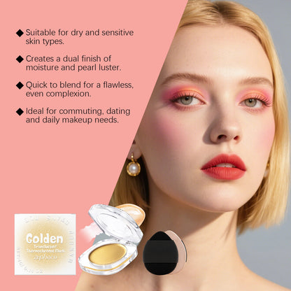 Rubor en crema translúcido dorado Zephoco: brillo perlado y acabado suave