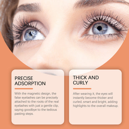 Nymixa Magnetic False Eyelashes Kit with Storage Case – Reusable No-Glue Lash Set