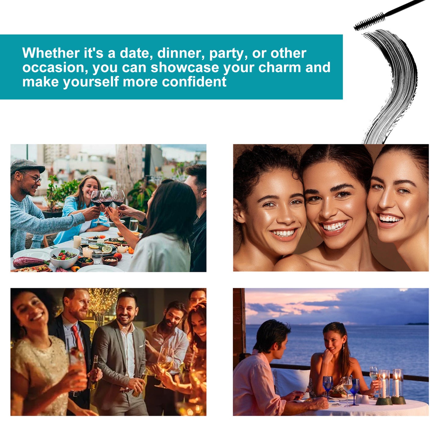 Máscara de pestañas EELHOE Length &amp; Volume: acabado suave, definición natural de las pestañas