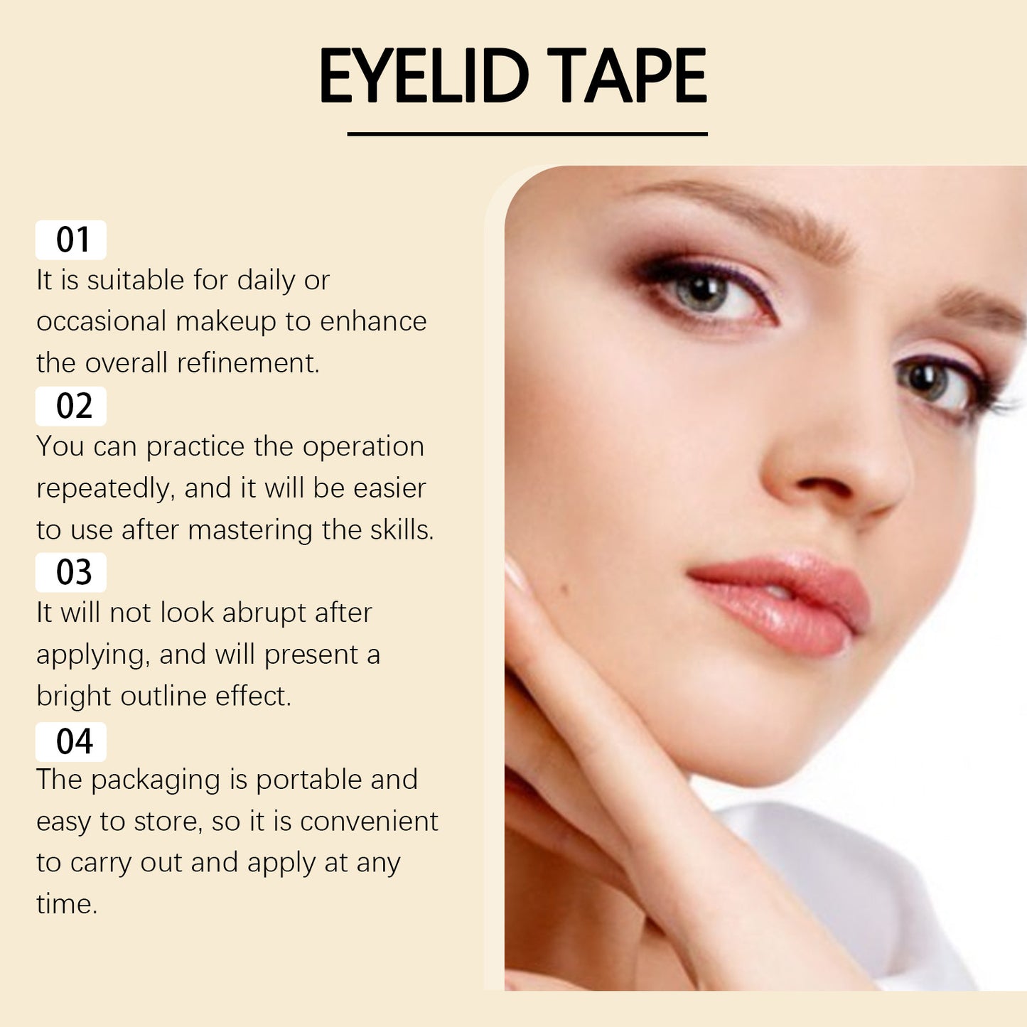 JAYSUING Invisible Eyelid Tape – Double Eyelid Lifter Strips (480pcs)