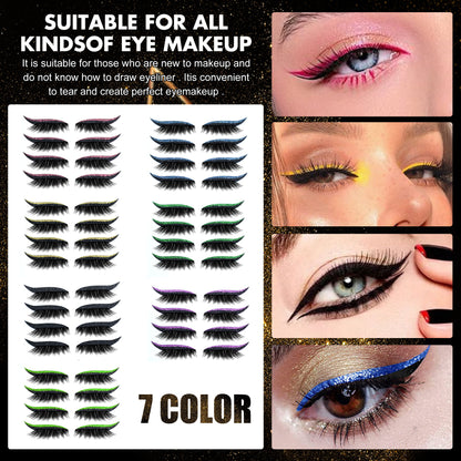 7-Color Multi-Style False Eyelashes Set – Soft, Lightweight & Easy for Beginners