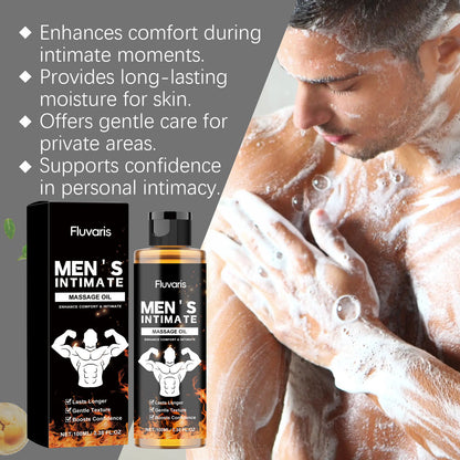 Fluvaris Men’s Intimate Massage Oil – Lightweight Hydrating Body Care Oil (100ml)