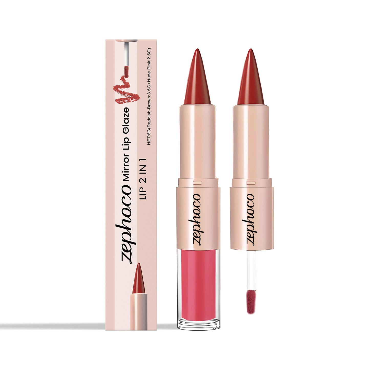 Zephoco Nourishing Dual-Ended Lipstick & Lip Gloss