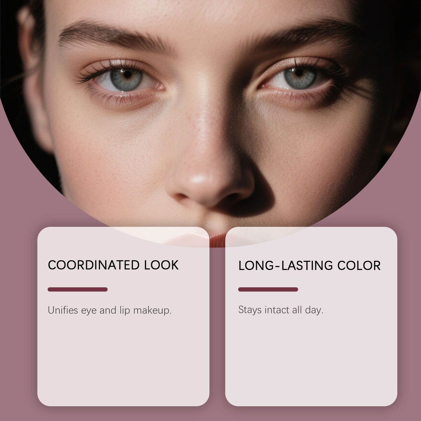 Coffret classique yeux et lèvres Zephoco Black Honey – Duo rouge à lèvres hydratant et mascara waterproof