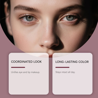 Coffret classique yeux et lèvres Zephoco Black Honey – Duo rouge à lèvres hydratant et mascara waterproof