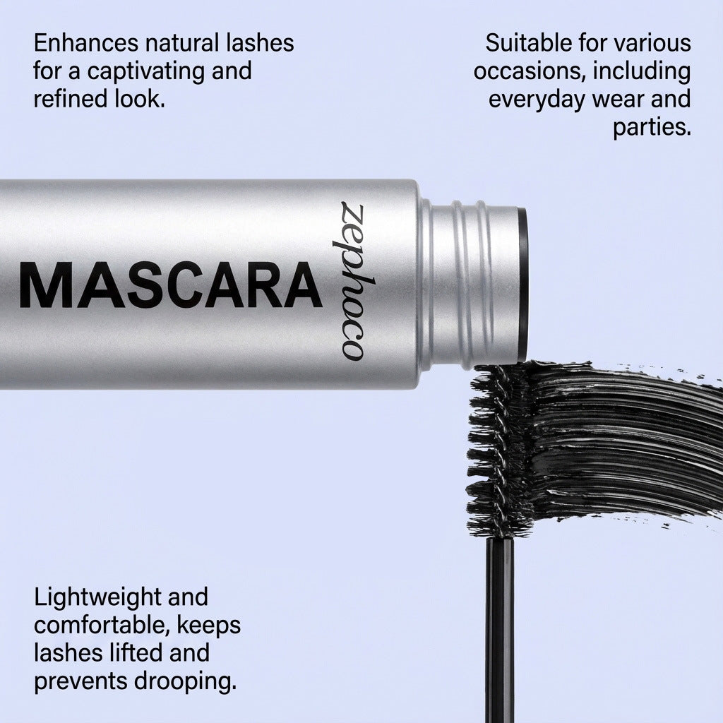 Zephoco Lash Mascara – Lengthening & Volumizing Waterproof Formula