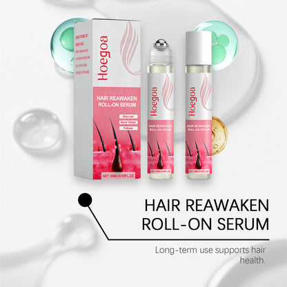 Sérum roll-on Hoegoa Hair Reawaken: hidratación ligera diaria del cuero cabelludo (28 ml)