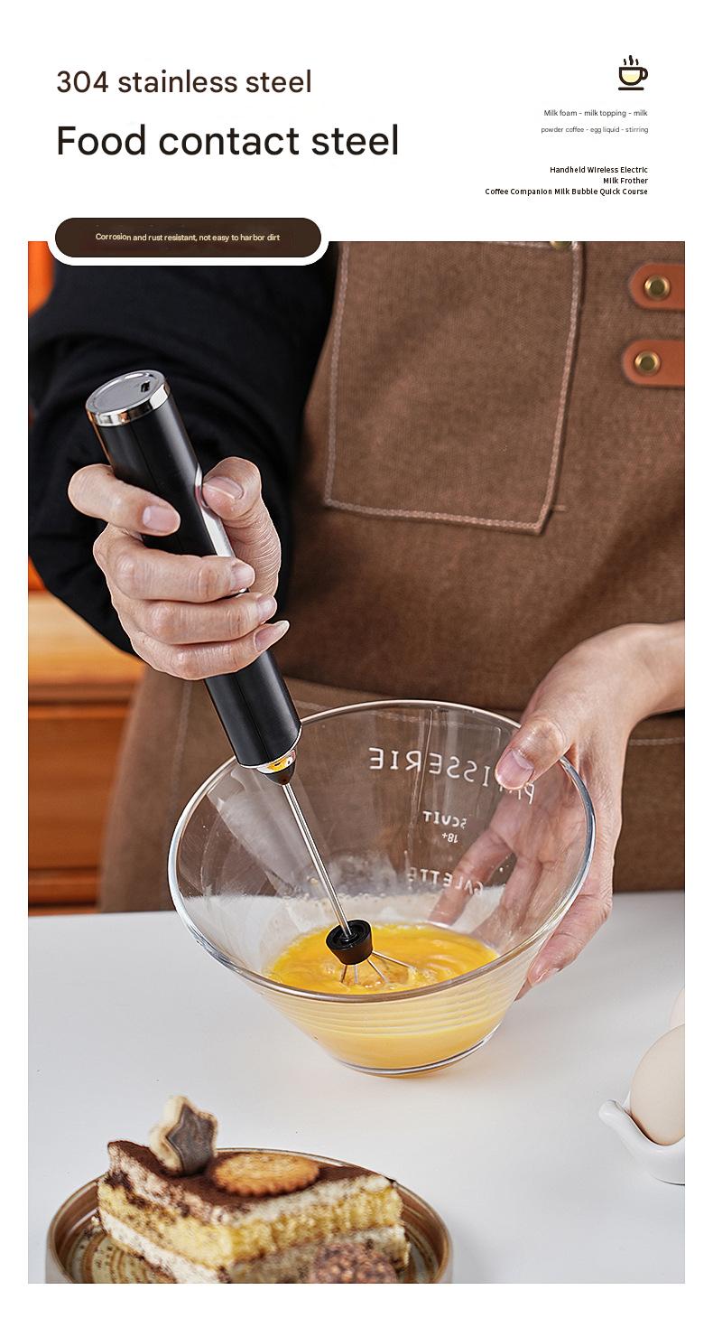 Rechargeable Handheld Milk Frother – Electric Coffee Foamer & Egg Beater for Home Use