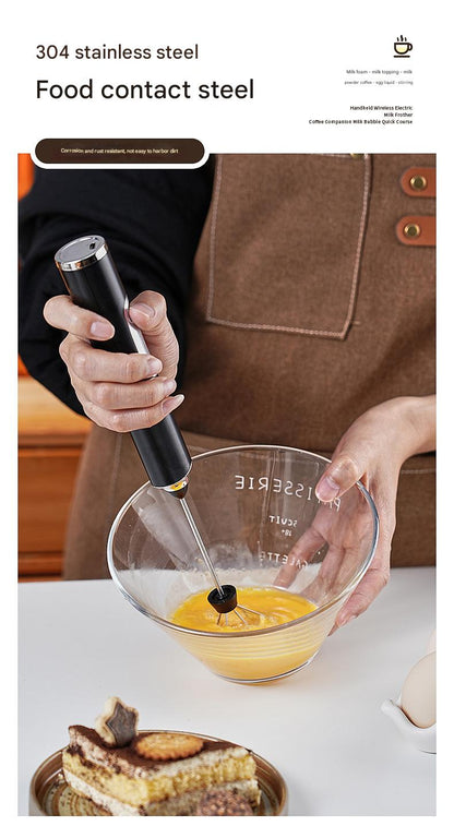 Rechargeable Handheld Milk Frother – Electric Coffee Foamer & Egg Beater for Home Use