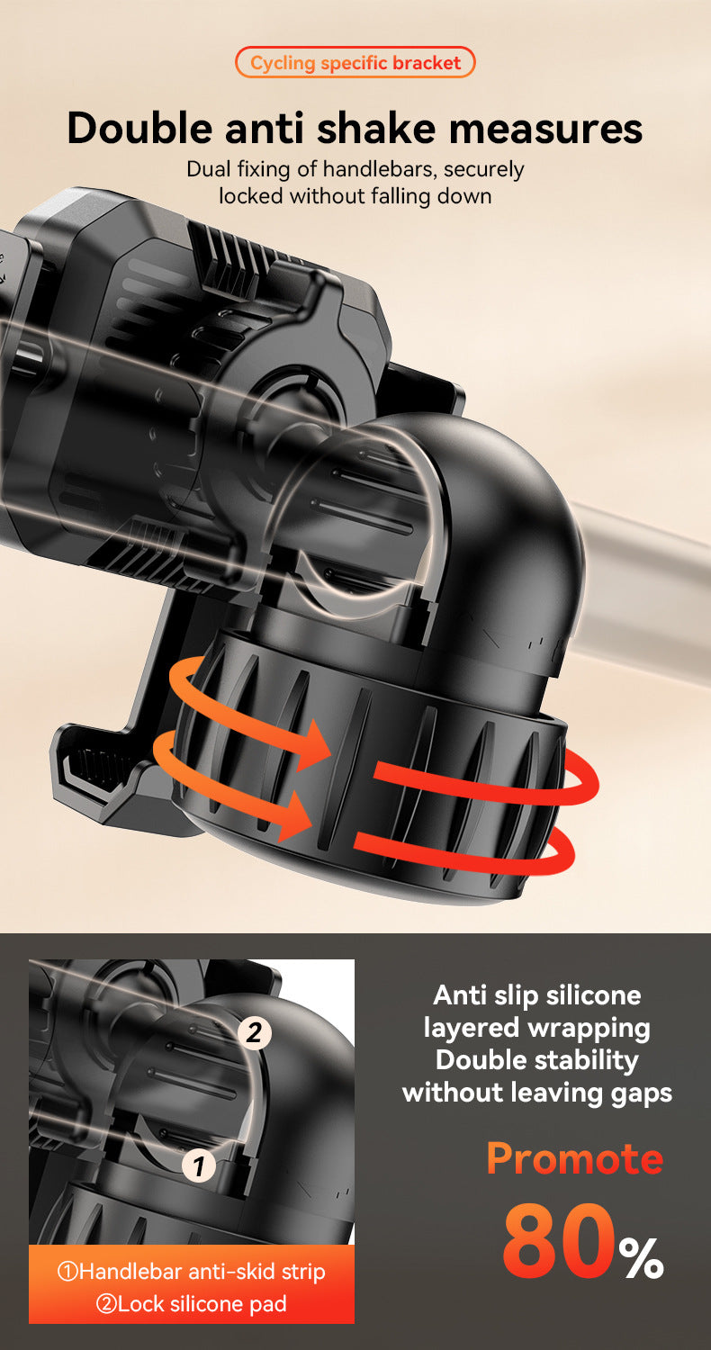 Anti-Vibration Bicycle Phone Mount – Secure Handlebar Holder for Cycling & Recording