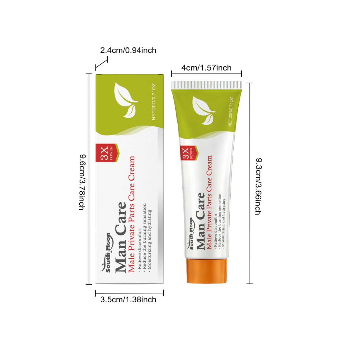 Fluvaris Men’s Intimate Care Cream – Lightweight Hydrating Skin Comfort Cream (50g)