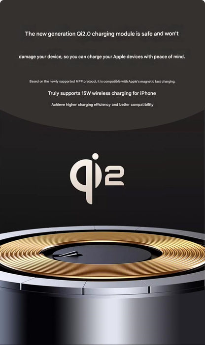 3-in-1 Magnetic Wireless Charger with Electric Pop-Up | Qi2 Compatible