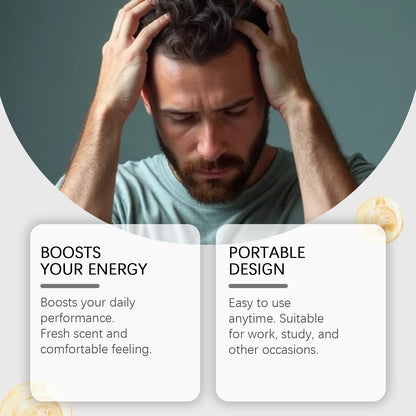 South Moon VitalFlow Men’s Aromatherapy Inhaler – Portable Refreshing Energy Support • Daily Wellness Care (2ml)