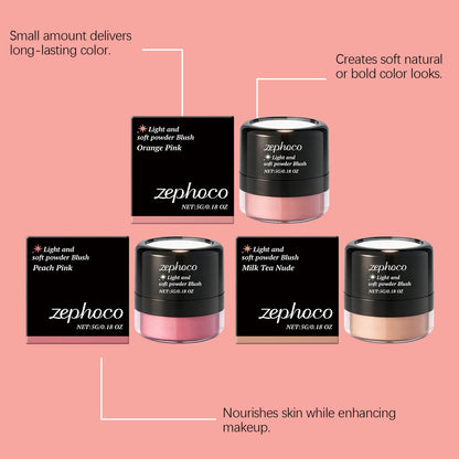 Zephoco Light & Soft Powder Blush (Multiple Shades)