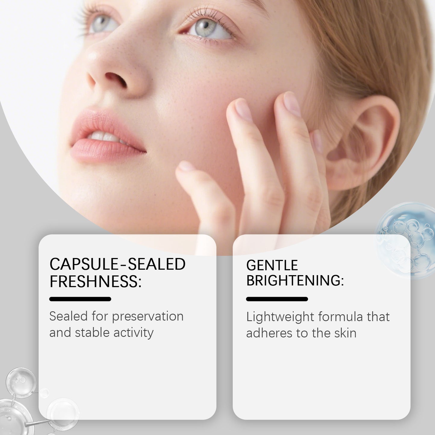 Cápsulas de suero facial iluminador e hidratante Moxirea