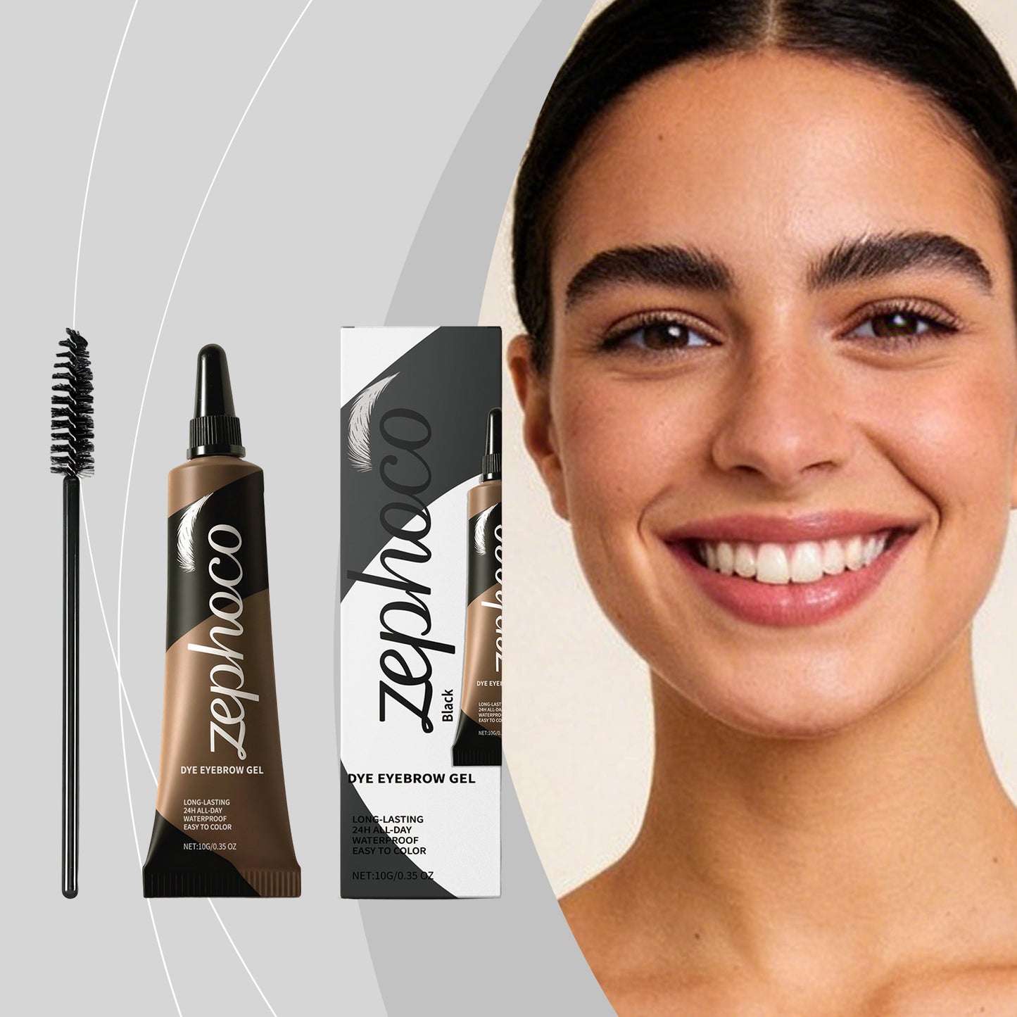 Zephoco Long-Lasting Dye Eyebrow Gel – Natural Shaping & Smudge-Resistant Brow Formula