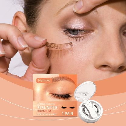 Nymixa Magnetic False Eyelashes Kit with Storage Case – Reusable No-Glue Lash Set