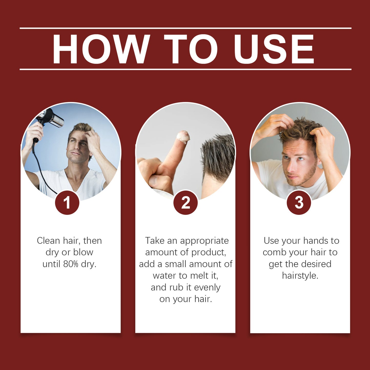 East Moon Hair Pomade – Strong Hold, Oil-Based Hair Wax 50g