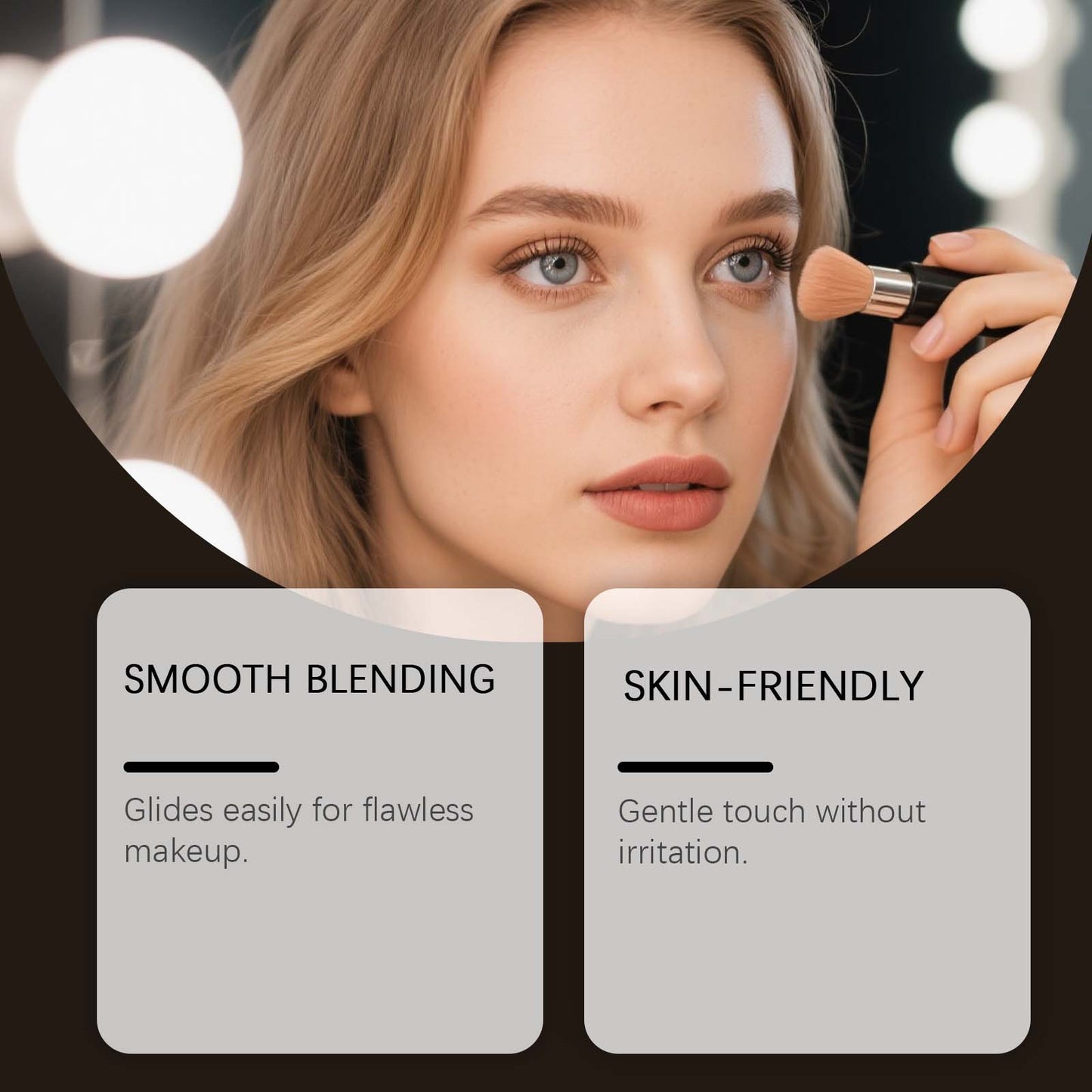 Professional Angled Face Makeup Brush – Foundation & Contour Blending Tool