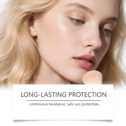 Polvos fijadores minerales tipo brocha Zephoco con FPS que mejoran la apariencia: polvos ligeros para retoques