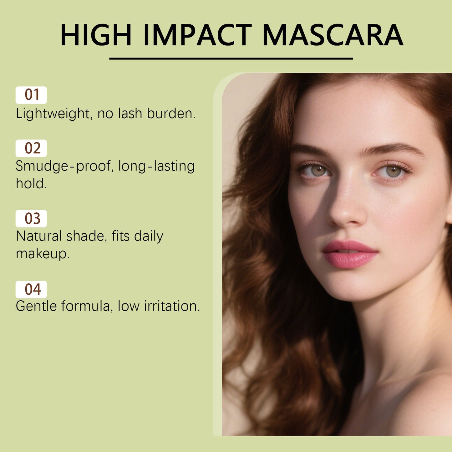 Máscara de pestañas y cejas de alto impacto Zephoco: aplicación suave y definición natural