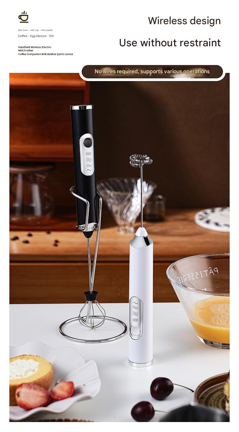 Rechargeable Handheld Milk Frother – Electric Coffee Foamer & Egg Beater for Home Use