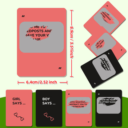 Cartes à gratter Fun Commands pour couples – Jeu interactif garçon et fille (46 cartes) (18+)