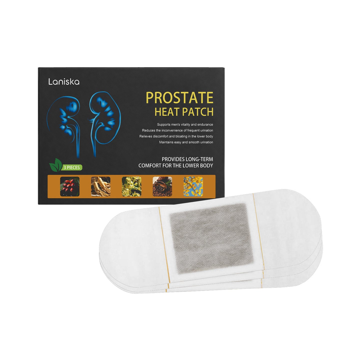 Fluvaris Men’s Warming Body Patch – Lightweight Comfort Heat Patch for Daily Care (3 Patches)