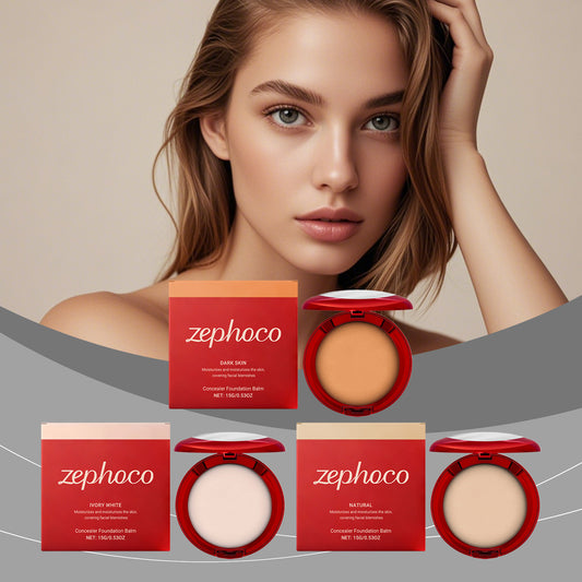 Zephoco Concealer Foundation Balm – Lightweight Coverage Makeup Compact