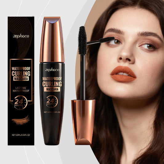 Zephoco Waterproof Curling Mascara – Smooth Application, Lifted Lash Effect & Smudge-Resistant Finish