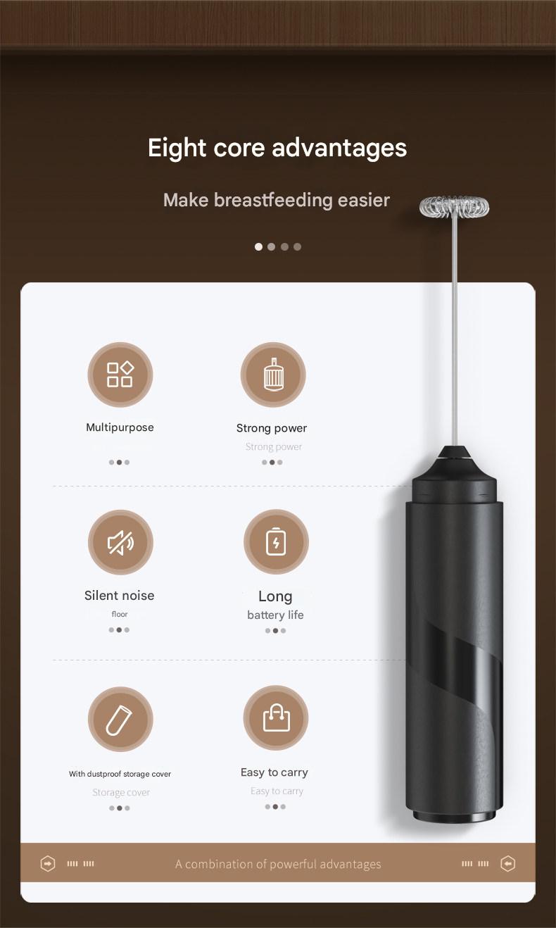 Portable Electric Milk Frother – Handheld Coffee Foamer & Egg Beater for Home Use