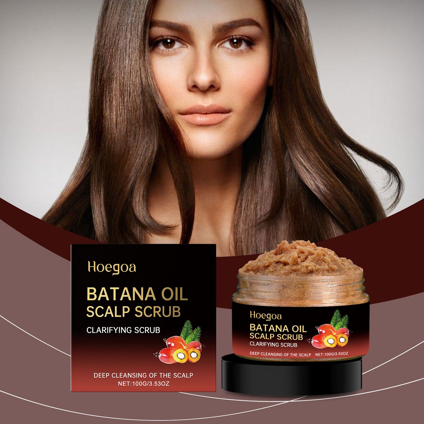 Exfoliante para el cuero cabelludo con aceite de Hoegoa Batana: cuidado clarificante y de limpieza profunda (100 g)