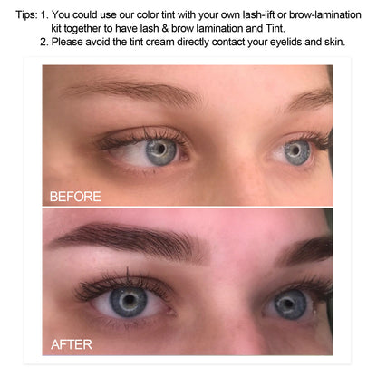 EELHOE 2-in-1 Eyelash & Eyebrow Tint Kit – Long-Lasting Color & Easy Application