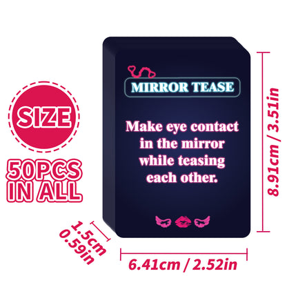 Cartes de jeu interactives pour couples – Amusant et romantique (50 cartes) (18+)