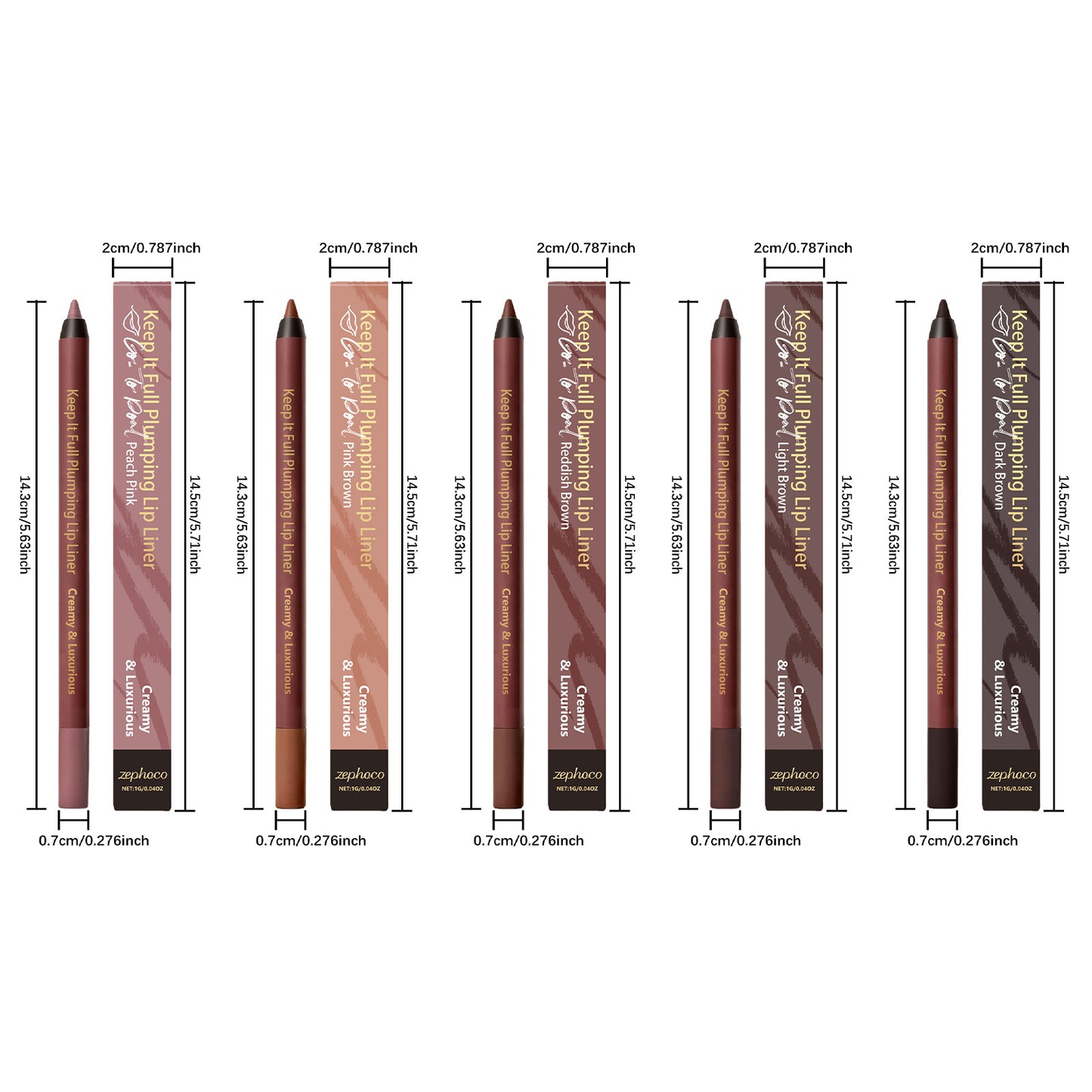 Zephoco Creamy Lip Liner – Smooth Definition & Vivid Lip Look