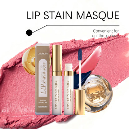 Zephoco Lip Stain Masque – Matte Long-Wearing Lip Color with Precision Applicator