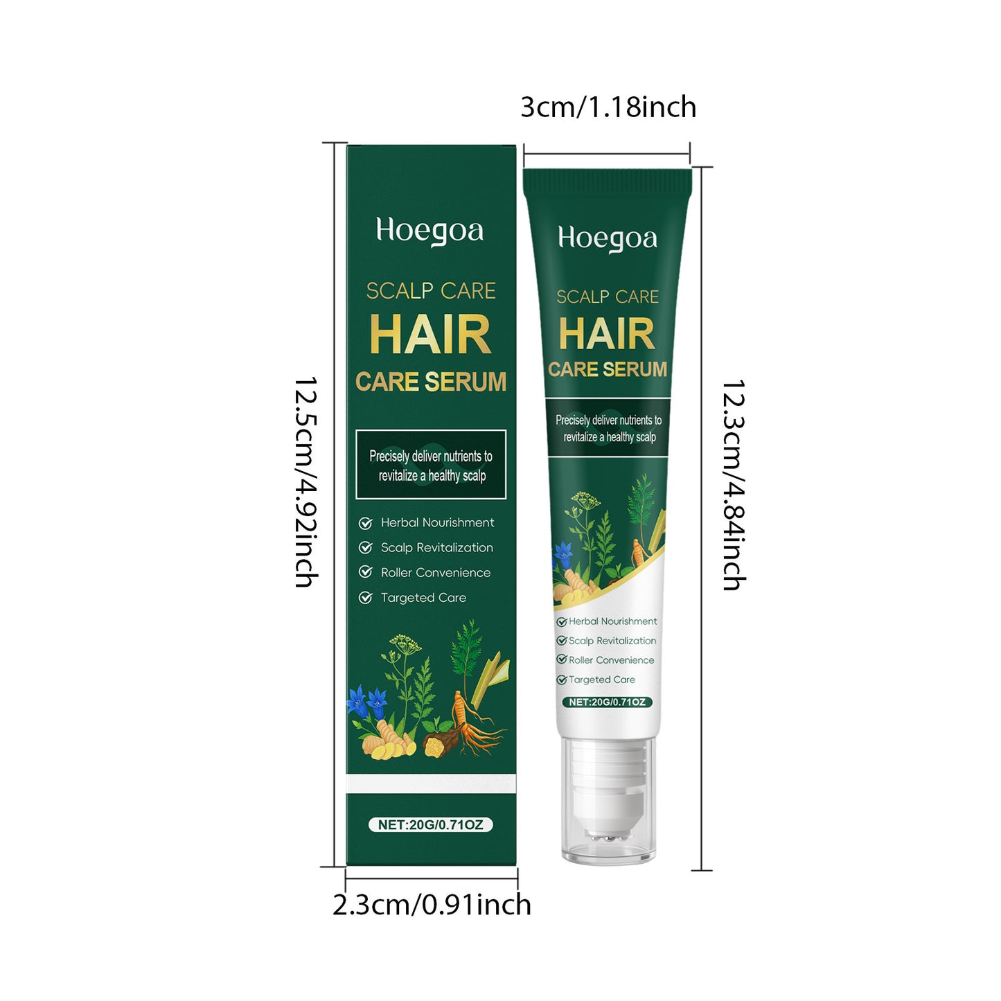 Suero capilar Hoegoa Scalp Care: nutrición herbal y revitalización del cuero cabelludo (20 g)